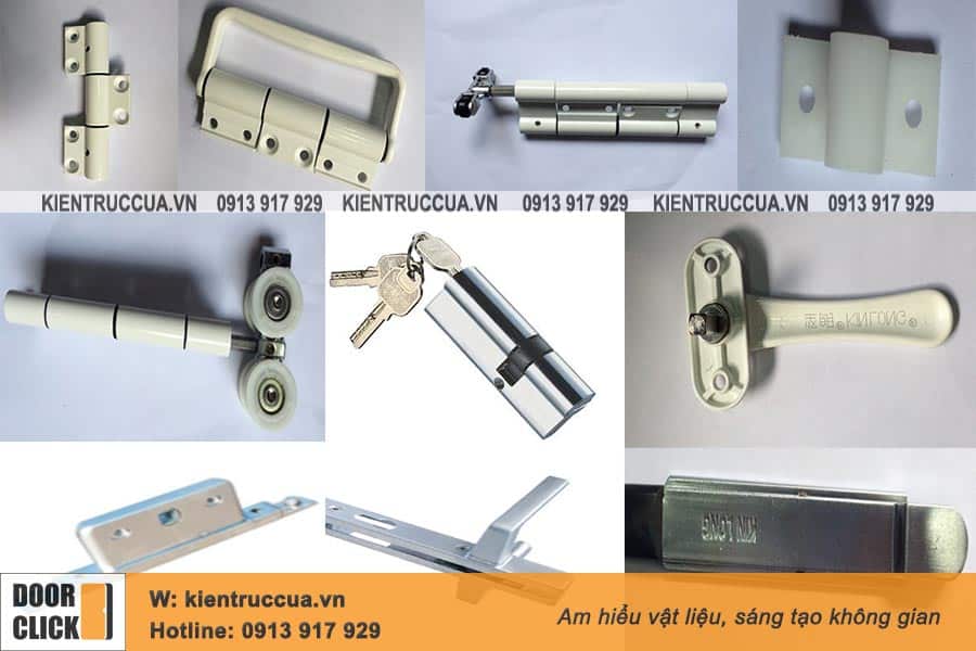 Phụ kiện cửa xếp trượt dành cho nhôm Xingfa hệ 63